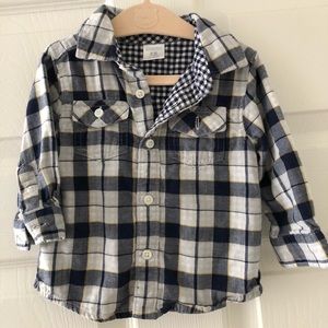 Infant Gymboree flannel shirt. Size 6-12 months
